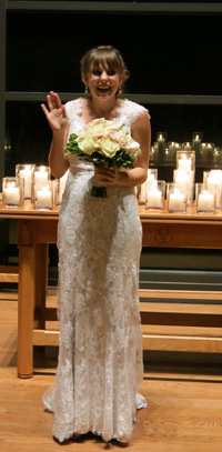Bride after the wedding service