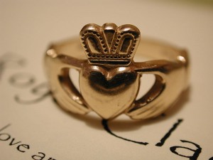 Claddagh Ring--an effective element in a celtic theme marriage ceremony