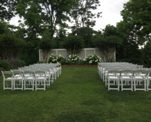 Chairs at the ready in Clifton Inn's garden