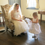 Bride waits for wedding to begin, upstairs in the Hanover Tavern