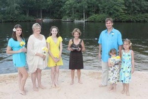 This elopement took place on a pubic beach!   Forget renting a vineyard or farm!